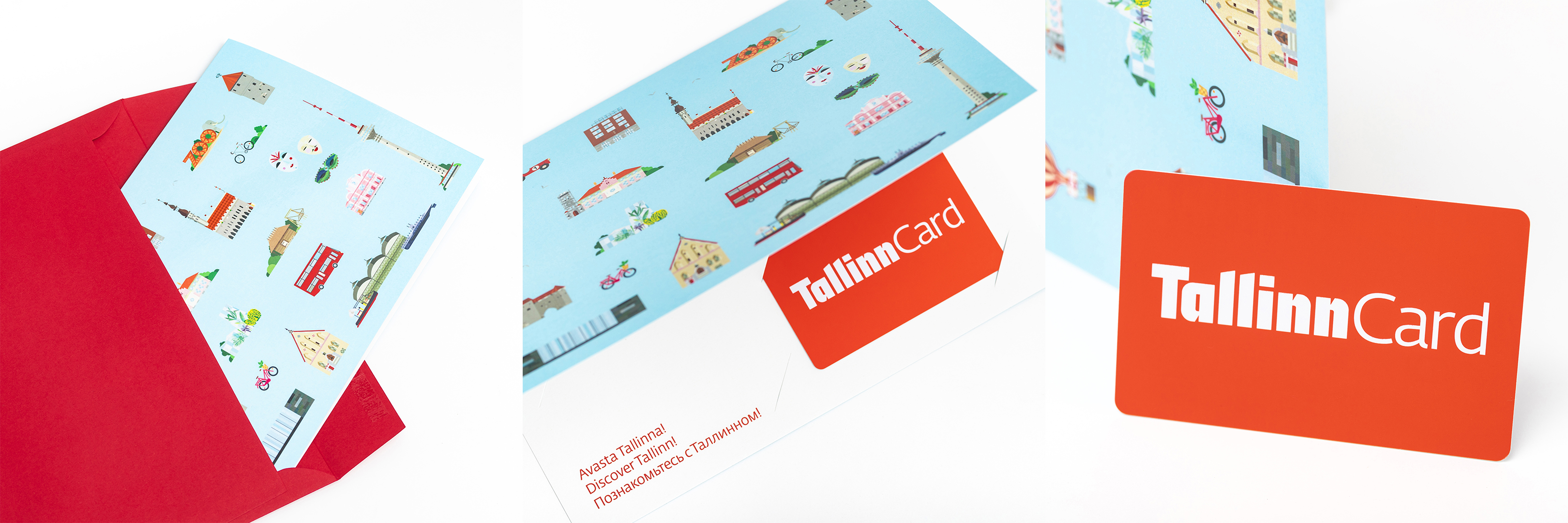Red plastic Tallinn Card in a gift-envelope. Photo: Tallinn Card