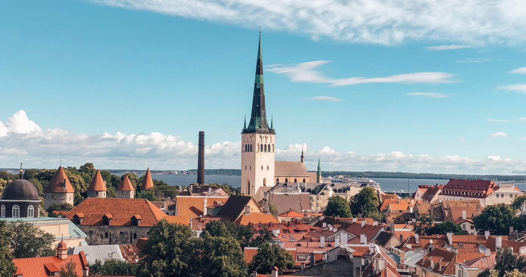 St. Olaf church tower and the aerial view of the Old Town of Tallinn, Estonia Photo: Kadi-Liis Koppel