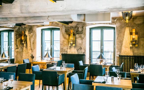 Internal view of the restaurant Pull, in the Rotermann Quarter in Tallinn, Estonia.