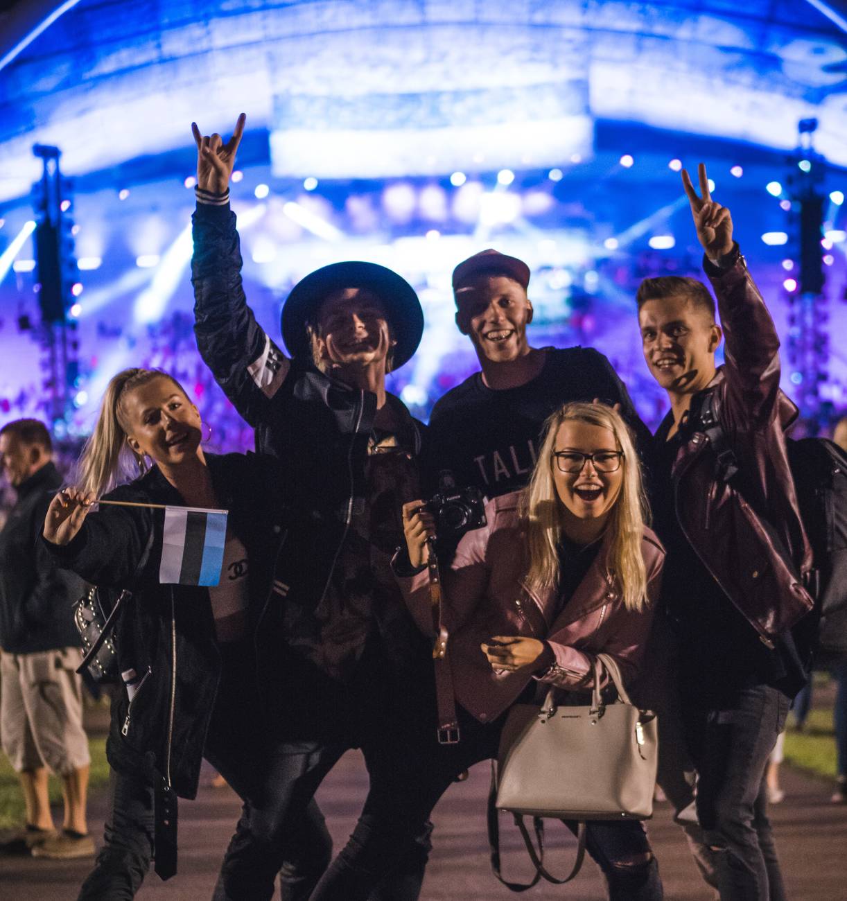 Young people having fun at Tallinn Song Festival Grounds Photo by: Mark Harrison