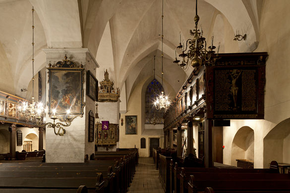 Interior of the Holy Spirit Church in Tallinn, Estonia.