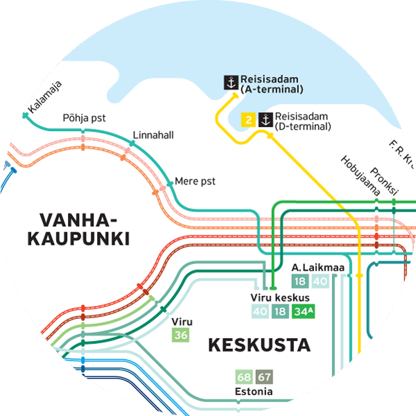 tallinnan raitiovaunu kartta Julkinen liikenne   Visit Tallinn