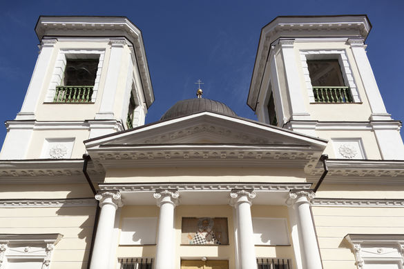 External view of the Orthodox Church of St. Nicholas in Tallinn, Estonia.