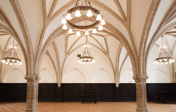 The hall of the St. Olav's Guild in the House of the brotherhood of Black Heads, Tallinn, Estonia