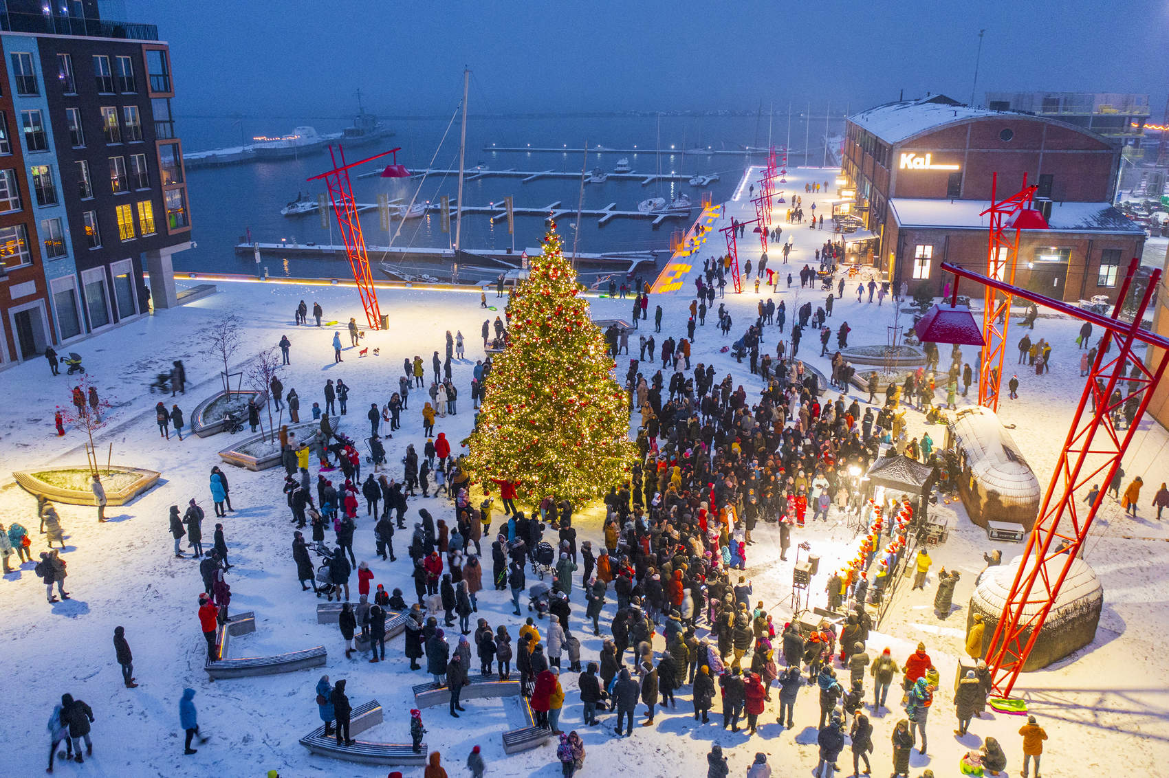 Christmas tree in Noblessner seafront quarter Photo: Martin Dremljuga