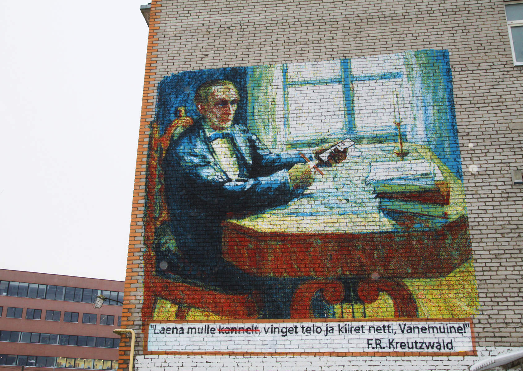 Robot Muralistin katutaide Tallinnassa, Virossa Kuva: Mairit Krabbi