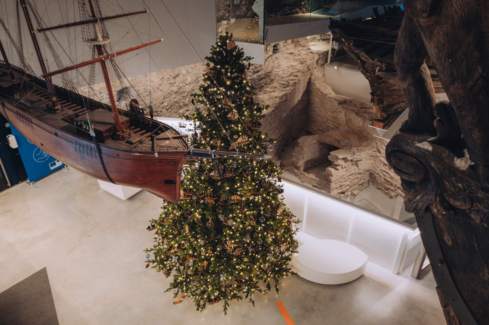 Christmas tree in the Museum and Visitor Centre of Fat Margaret, Estonian Maritime Museum in Tallinn, Estonia Photo: Kadi-Liis Koppel