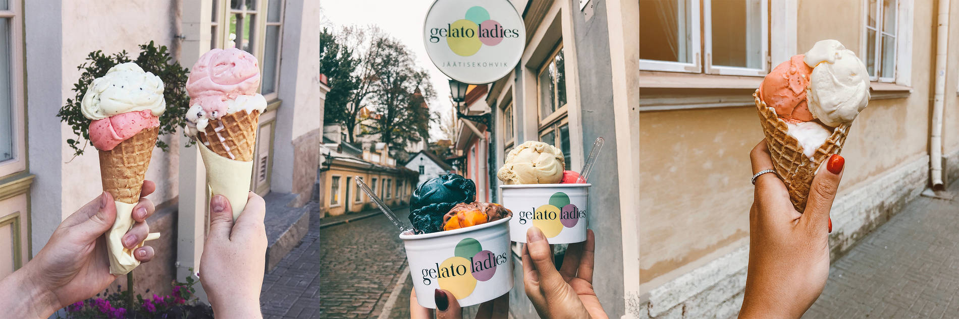 Gelato Ladies ice cream scones in Tallinn, Estonia Photo: 